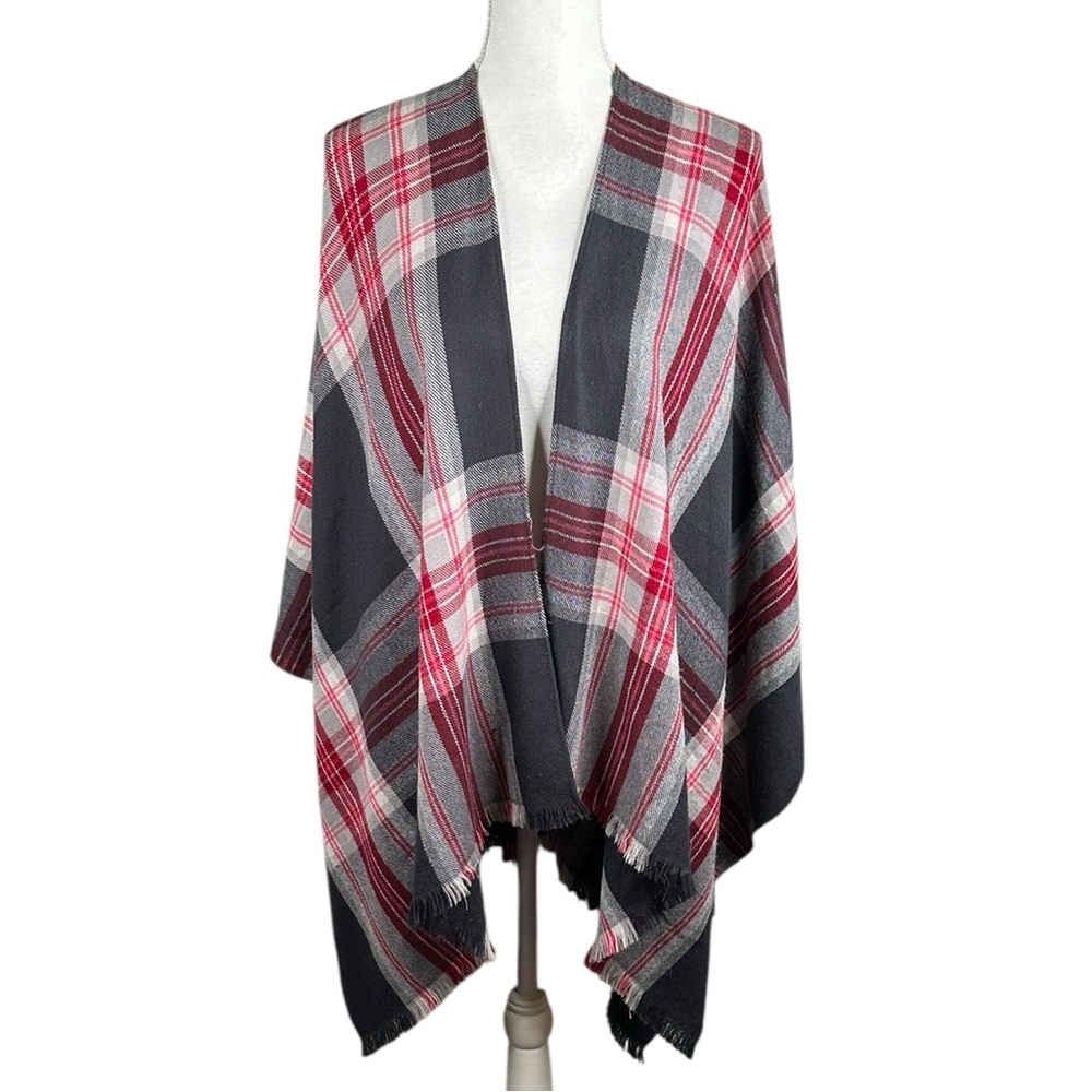 Lululemon Pranayama Merino Wool Scarf Deep Coal Ambient Grey Nimbus Plaid Winter